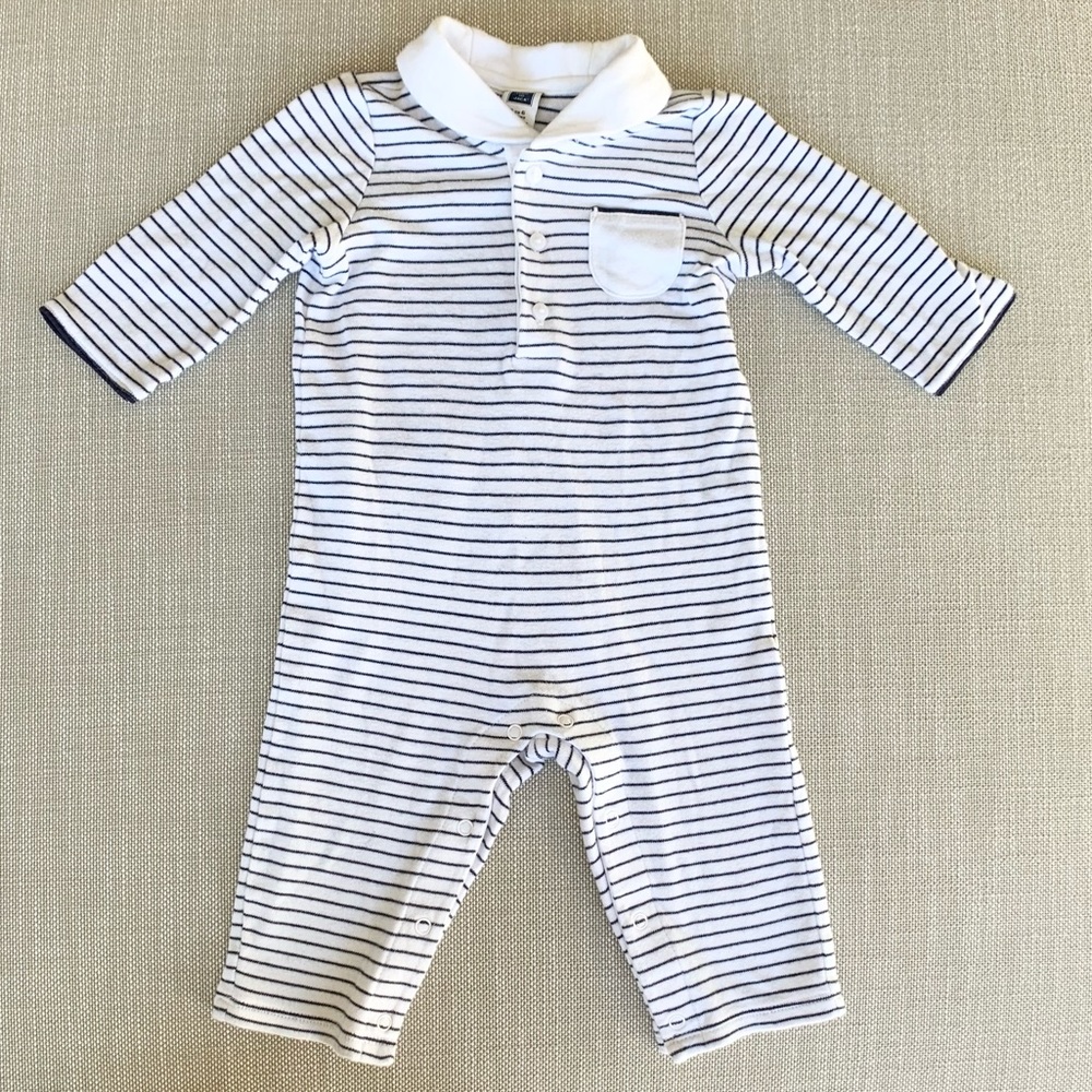 JANIE & JACK Striped Cotton One- Piece